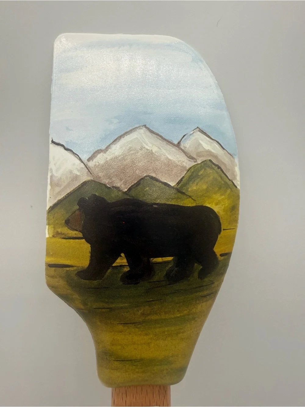 Brownlow Gifts Kitchen Buddies Set Of 2 Silicone Spatulas Black Bears Mountains